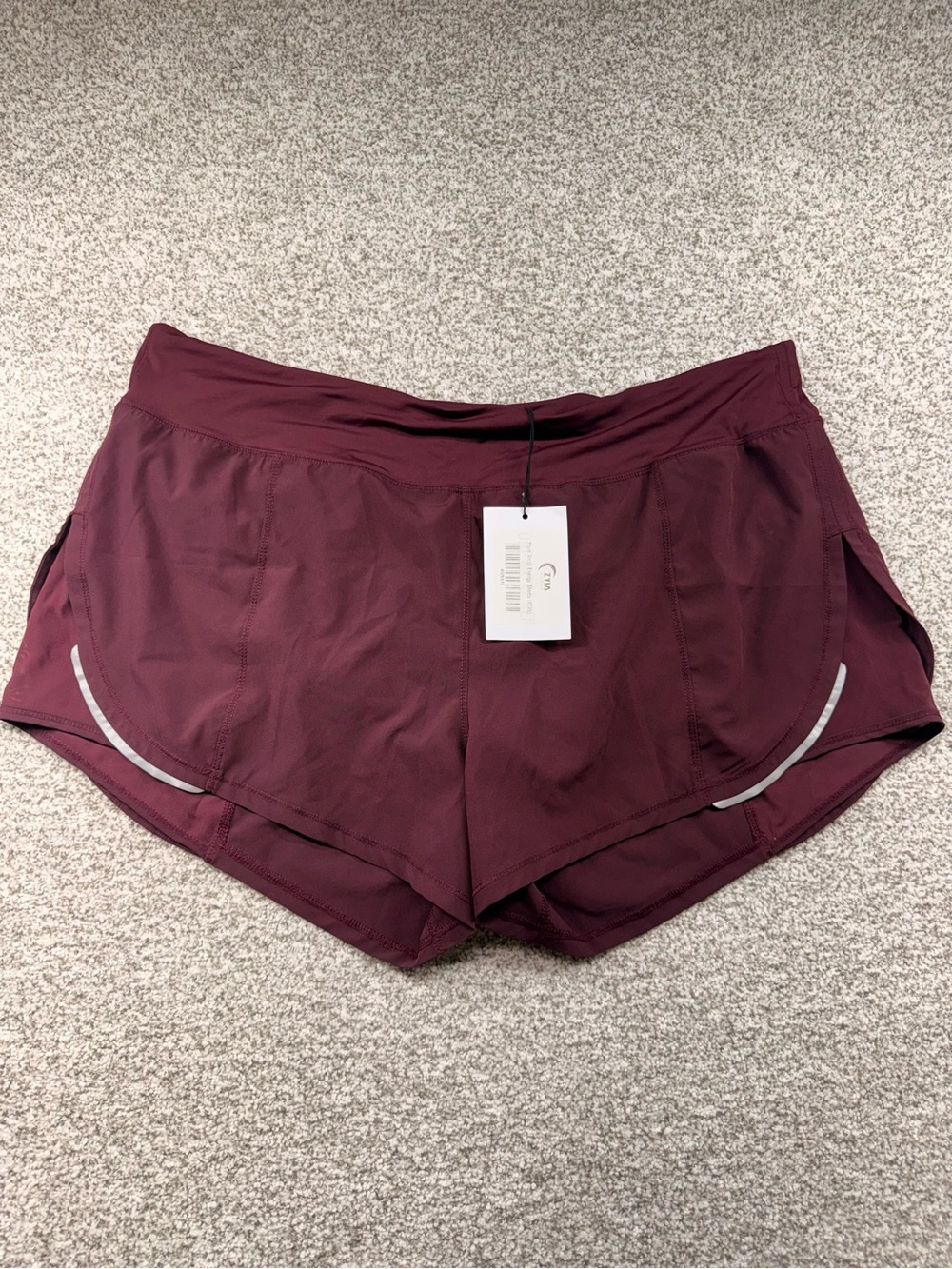 NWT Women's ZYIA Active Plum Mesh Energy Lined Athletic Running Shorts Size XXXL